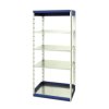 Rama stojąca do systemu półek, kolor Niebieski, 4-poziomowy, materiał: Blacha stalowa, 2000mm x 800mm, 650mm, Bott