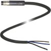 Sensor actuator cable, M8-cable plug, straight to open end, 3 pole, 6 m, PUR, black, 3 A, 70127484-100007