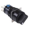 AS6M-21Y2PC 2 Position 16mm Momentary Round Selector Switch DPDT IDEC