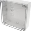 PC enclosure, (L x W x H) 160 x 160 x 61 mm, light gray (RAL 7035), IP66, 1554R2GYCL