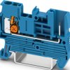 Through terminal block, push-X connection, 0.5-4.0 mm², 1 pole, 24 A, 8 kV, blue, 1544636