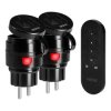 Gniazdo ster.pilotem RS-7(GS) 2gn MINI Schuko 2+1, 2300W