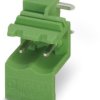 Pin header, 2 pole, pitch 5 mm, angled, green, 1861044