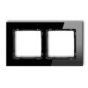DECO Ramka 2 podwójna uniwersalna - szkło (ramka: czarna: spód: czarny) czarny 12-12-DRG-2 KARLIK