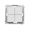 SIMON 55 Elektroniczny łącznik poczwórny z funkcją przycisku lub łącznika czasowego jasnoszary mat TEW4.01/114 KONTAKT SIMON