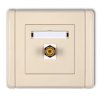 FLEXI Gniazdo pojedyncze RCA (typu cinch - żółty, pozłacane) beżowy 1FGRCA-1