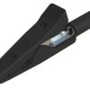 Alligator clip, black, max. 4 mm, L 41.5 mm, CAT O, socket 2 mm, 930319100