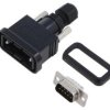 Złącze D-Sub, męskie, PIN: 9, wtyk, proste, ekranowane, 5 A SDB-09BMMA-SL7001