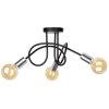 Lampa sufitowa nowoczesna 3xE27 RUMBA BLACK/SILVER