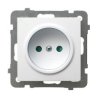 AS Gniazdo pojedyncze bez uziemienia z przesłonami białe GP-1GP/m/00 OSPEL