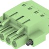 Socket header, 4 pole, pitch 5.08 mm, straight, green, 1475790000
