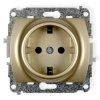 TREND Gniazdo pojedyncze z/u SCHUKO złoty 6GP-1sp