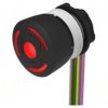 Przełącznik bezpieczeństwa 22mm Poz.stab 2 NC x2 czarny LED 84-6341.2B40