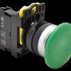 Przycisk sterowniczy grzybkowy 22mm IP65 zielony NO zestaw