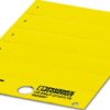 PVC device marker, (L x W) 27 x 27 mm, yellow, carrier card with 15 pcs, 0828897