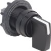 Toggle switch, for cam switches, unlit, waistband round, black, front ring black, KAA1H