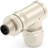 Circular connector, 3 pole, screw connection, screw locking, angled, T4113411031-000