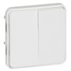 PLEXO55 Wyłącznik uniwersalny podwójny antybakteryjny biały 070726 LEGRAND