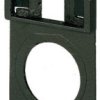 Label holder, without sign, (L x W x H) 38 x 25 x 1 mm, black, 036601