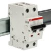 Wyłącznik nadprądowy MCB, Typ K, 2-biegunowy, 16A, na szynę DIN, ABB S202M-K16, S200M