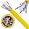 Kabel sieciowy U/UTP kat.6 skrętka 4x2x0,57mm wewnętrzny B2ca bezhalogenowy LSOH żółty Alantec