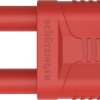 Schützinger SKURZ 6100 / 19-4 IG 2MB Ni / RT Złącze męskie zwierające, bezpieczne czerwony 1 szt.