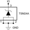 24-V, unidirectional, 60A, TVS surge-protection diode