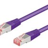 Patch cord S/FTP 6 linka Cu LSZH fioletowy 7,5m 28AWG 93545
