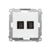 SIMON 55 Gniazdo HDMI podwójne biały mat TGHDMI2.01/111 KONTAKT SIMON