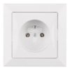 Opal Gniazdo wtyczkowe pojedyncze 2P+Z z zabezpieczeniem przeciwprzepięciowym kolor biały GPT-16Z Op BI
