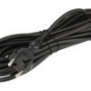 Kabel; zasilający; W-97191-H05RR-F; wtyk sieciowy CEE 7/7 prosty; przewody; 5m; czarny; 2 żyły; 1,00mm2; PLAST-ROL; guma; okrągł