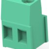 PCB terminal, 2 pole, pitch 5.08 mm, AWG 30-12, 17.5 A, cage clamp, green, 282841-2