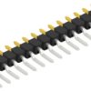 Pin header, 15 pole, pitch 2.54 mm, straight, black, SL12SMD03115S