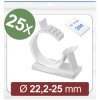Quadrios 24CA449 Cable mount Self-adhesive White for Ø 22.2-25 mm 25 pcs