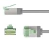 Patchcord kat.8.1-0100 U/FTP SLIM LSZH-TPE szary /1m/ 74346