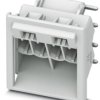 Pin header, 4 pole, pitch 5 mm, angled, light gray, 2203903