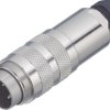 Plug, 2 pole, solder cup, screw locking, straight, 99 5601 15 02