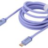 Kabel Usb 2.0 Usb C Wtyk Z Obu Stron 2M Fioletowy Tekstylny Cajy000705