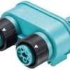 Wieland Electric 46.050.1253.6 Rozdzielacz złącza męskiego okrągłego Seria: RST® MINI Łączna ilość styków: 4 + PE 1 szt.