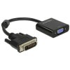 Delock 65658 DVI-D 24+1 Male to VGA Female Adapter 16 cm with Ferrite Core Black