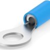 Insulated ring cable lug, 1.25-2.0 mm², AWG 16 to 14, 6.35 mm, M6, blue, 320563