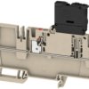 Through terminal block, push-in connection, 0.5-4.0 mm², 2 pole, 6.3 A, 4 kV, dark beige, 2429010000