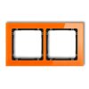 DECO Ramka podwójna - efekt szkła (ramka: pomarańczowa spód: czarny) pomarańczowy 13-12-DRS-2