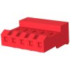 Socket housing, 5 pole, pitch 3.96 mm, straight, red, 3-640428-5