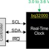 Serial real-time clock (RTC) with battery backup and trickle charge