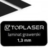 Laminat grawerski 1,3mm czarno/biały 811 formatka 600x300mm 60x30cm do obróbki laserowej