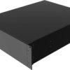 Aluminum enclosure, (L x W x H) 133 x 422 x 559 mm, black (RAL 9005), IP32, RM3U1922SBK