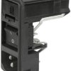 Combination element plug C14, 3 pole, screw mounting, plug-in connection, black, KD14.4101.151