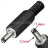Wtyk DC 1,6 / 5,5 mm krótki