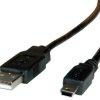 Kabel USB Złącze A USB A Złącze B Mini USB B dł. 3m Przewód USB USB 2.0 kolor: Czarny